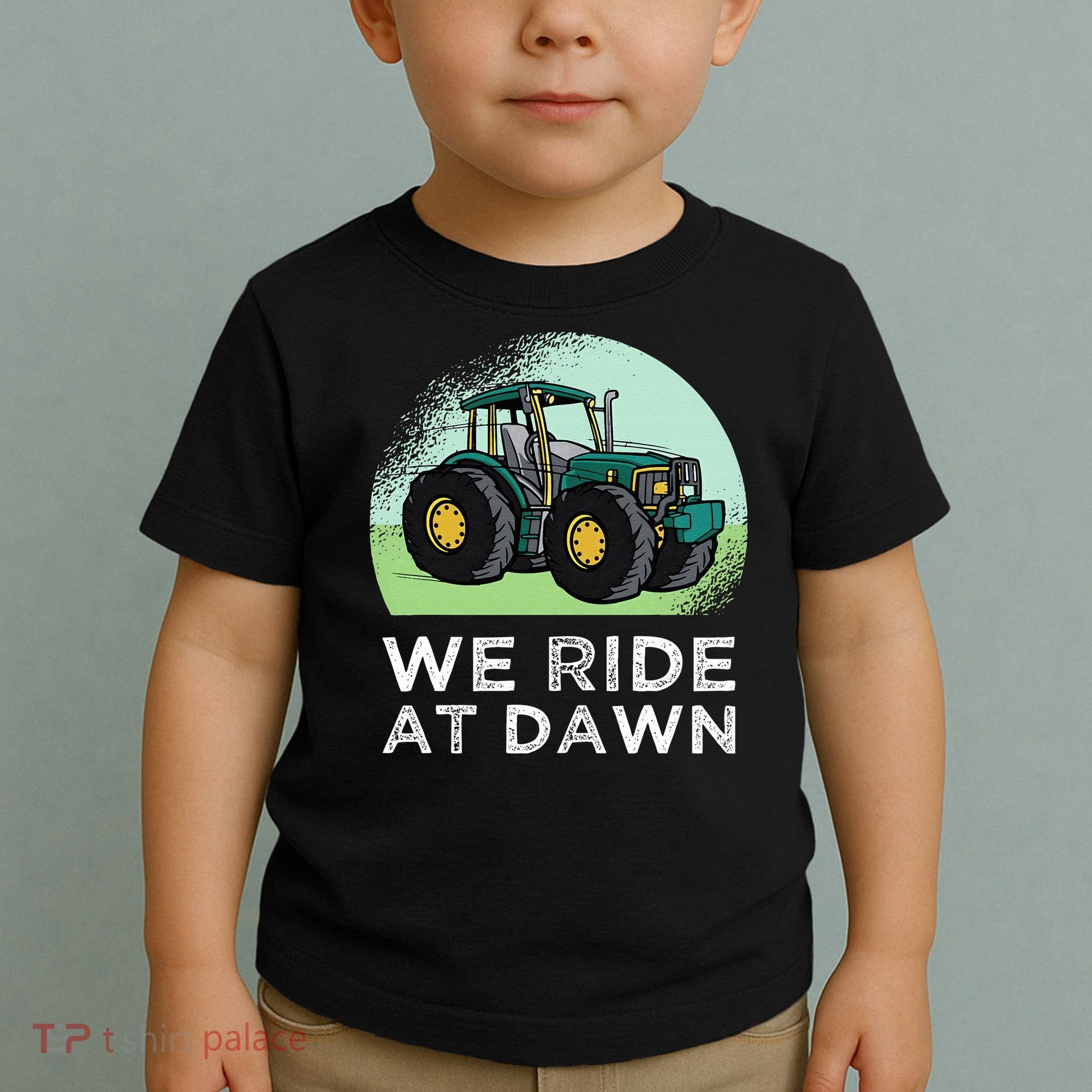 We Ride At Dawn Lawn Mower Lawn Mowing Funny Dad Toddler T-Shirt