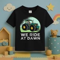 We Ride At Dawn Lawn Mower Lawn Mowing Funny Dad Toddler T-Shirt thumb 3