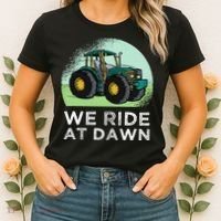 We Ride At Dawn Lawn Mower Lawn Mowing Funny Dad Women's T-Shirt thumb 2