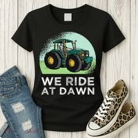 We Ride At Dawn Lawn Mower Lawn Mowing Funny Dad Women's T-Shirt thumb 3