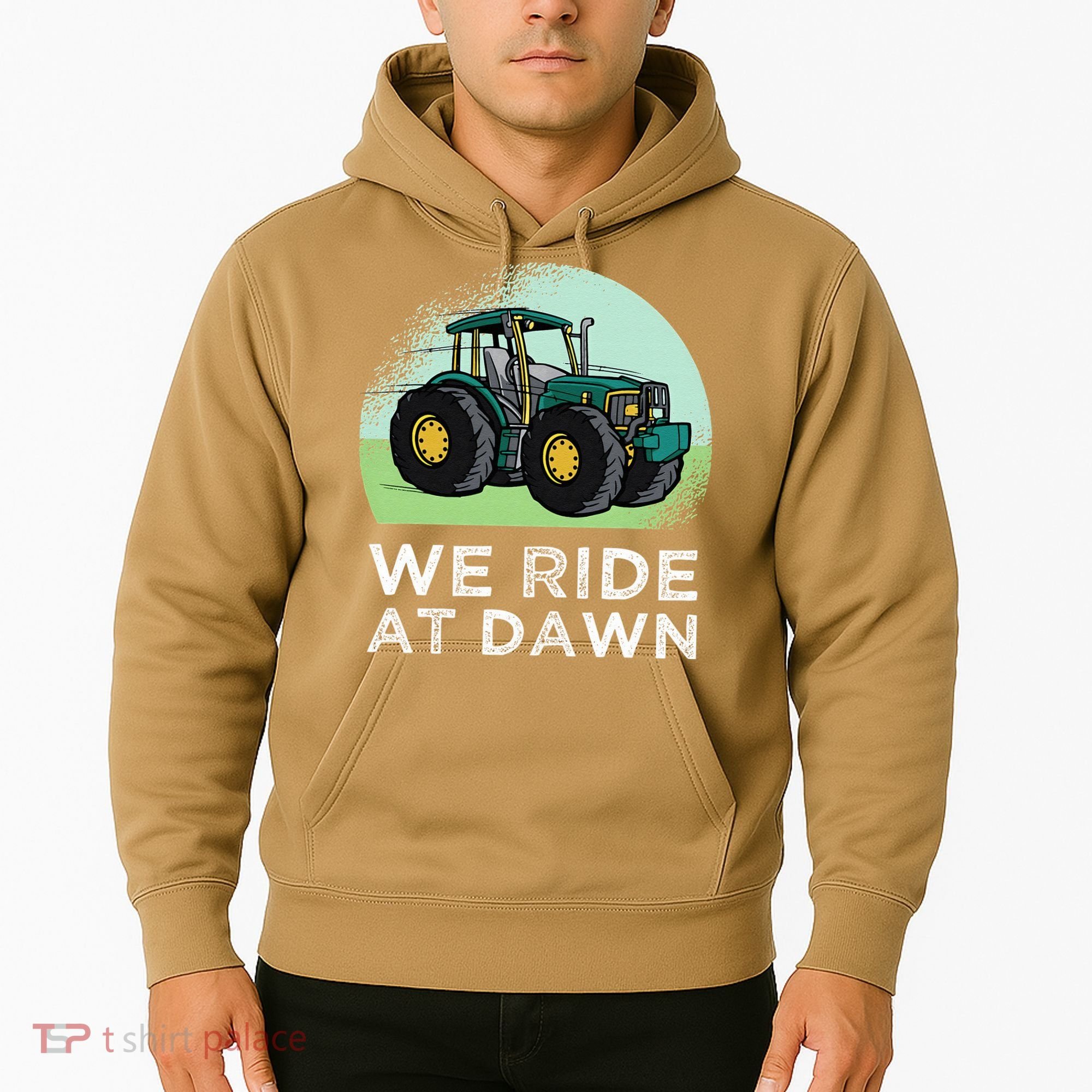 We Ride At Dawn Lawn Mower Lawn Mowing Funny Dad Hoodie