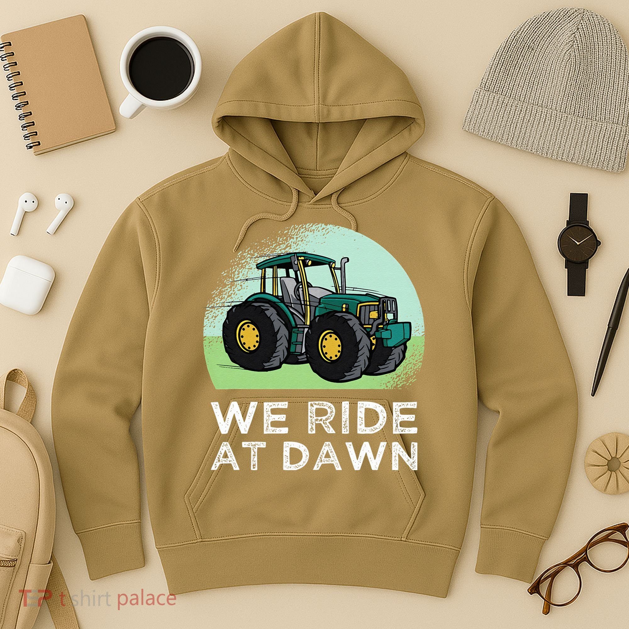 We Ride At Dawn Lawn Mower Lawn Mowing Funny Dad Hoodie