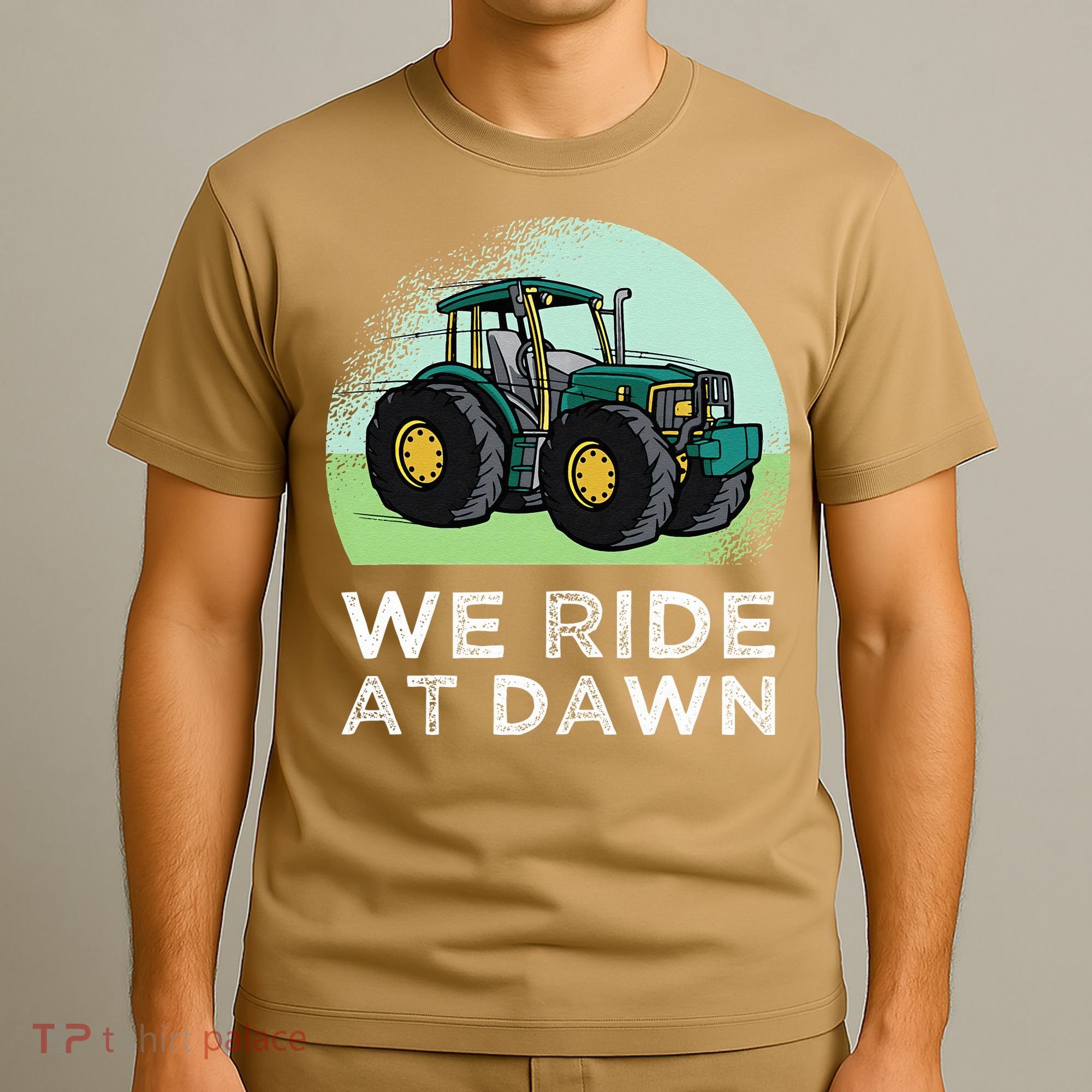 We Ride At Dawn Lawn Mower Lawn Mowing Funny Dad T-Shirt
