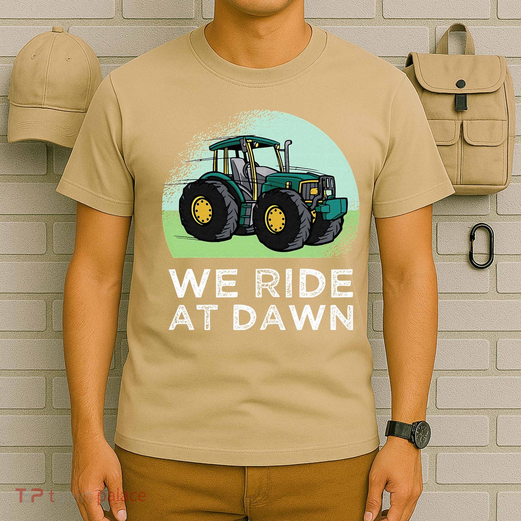 We Ride At Dawn Lawn Mower Lawn Mowing Funny Dad T-Shirt