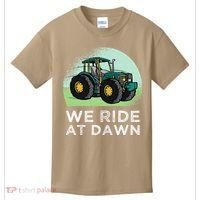 We Ride At Dawn Lawn Mower Lawn Mowing Funny Dad Kids T-Shirt thumb 0