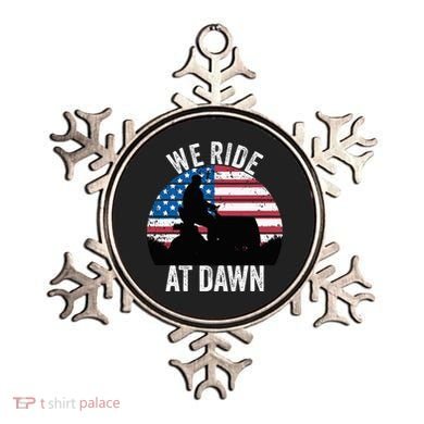 We Ride At Dawn Lawnmower Lawn Mowing Funny Dad Vintage Ornament
