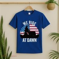 We Ride At Dawn Lawnmower Lawn Mowing Funny Dad Vintage T-Shirt thumb 2