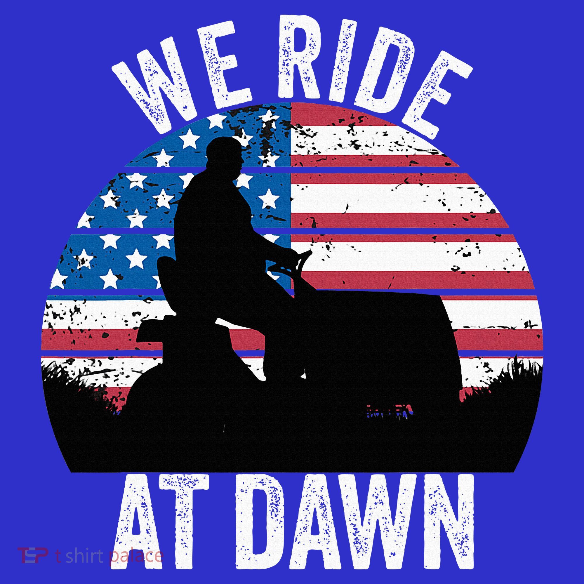 We Ride At Dawn Lawnmower Lawn Mowing Funny Dad Vintage T-Shirt