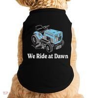 We Ride At Dawn Fathers Day Dad Gift Grandfather Doggie Tank thumb 0