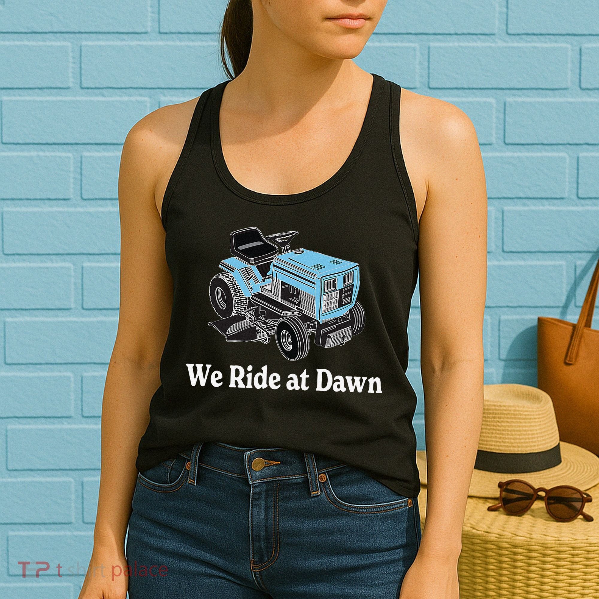 We Ride At Dawn Fathers Day Dad Gift Grandfather Women's Tank Top