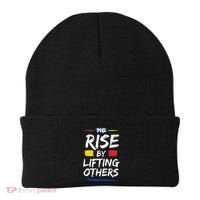 We Rise By Lifting Others Inspirational Quotes Beanie thumb 0