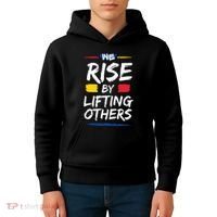 We Rise By Lifting Others Inspirational Quotes Kids Hoodie thumb 4