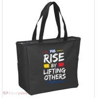 We Rise By Lifting Others Inspirational Quotes Tote Bag thumb 2