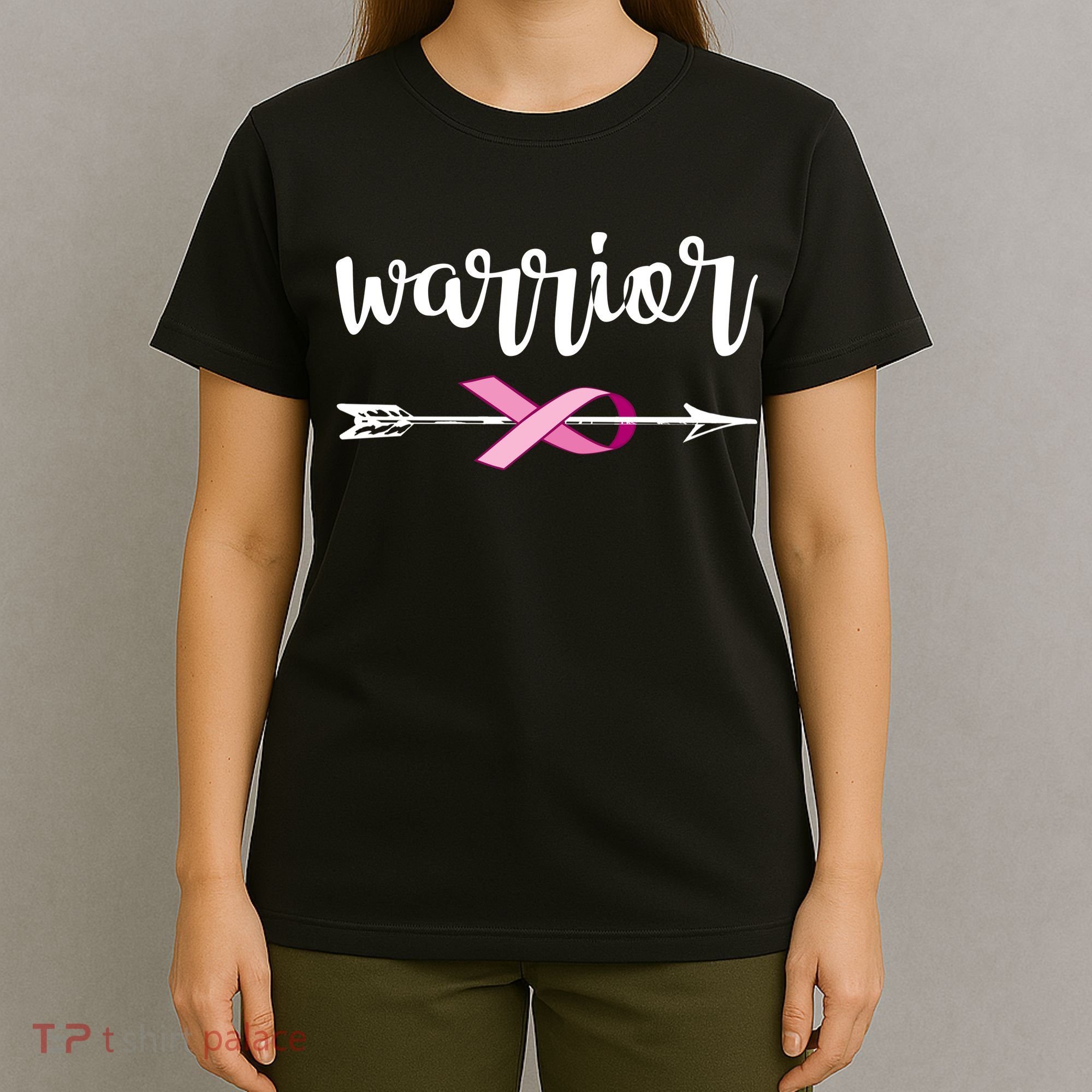Warrior Ribbon Breast Cancer Awareness T-Shirt