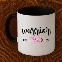 Warrior Ribbon Breast Cancer Awareness Coffee Mug thumb 2