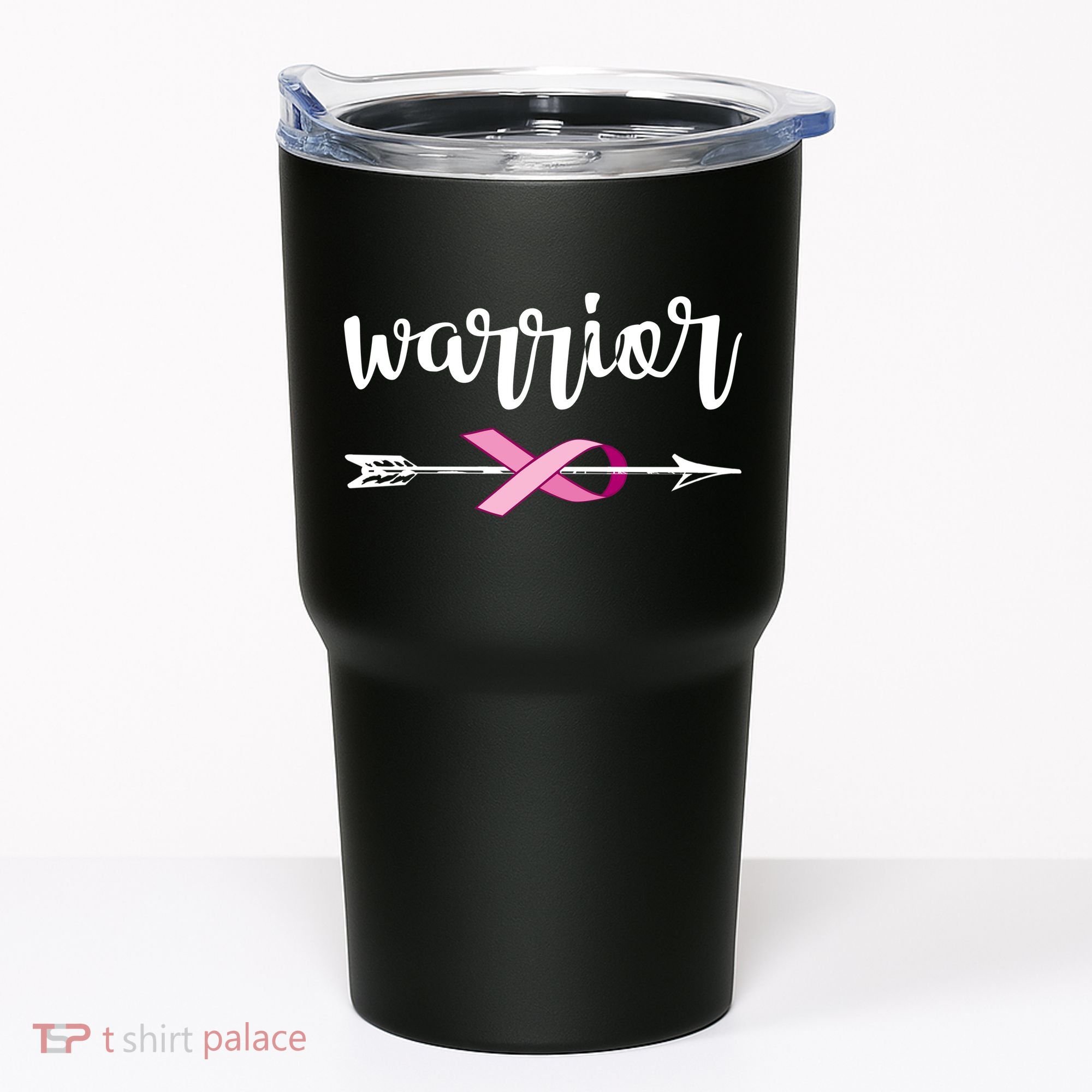 Warrior Ribbon Breast Cancer Awareness Tumbler