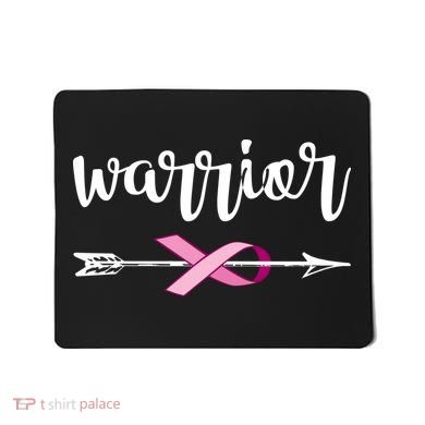 Warrior Ribbon Breast Cancer Awareness Mousepad