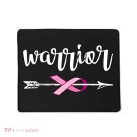 Warrior Ribbon Breast Cancer Awareness Mousepad thumb 0