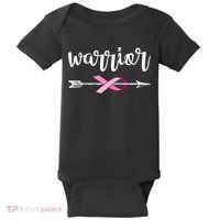 Warrior Ribbon Breast Cancer Awareness Baby Bodysuit thumb 0