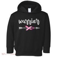 Warrior Ribbon Breast Cancer Awareness Toddler Hoodie thumb 0