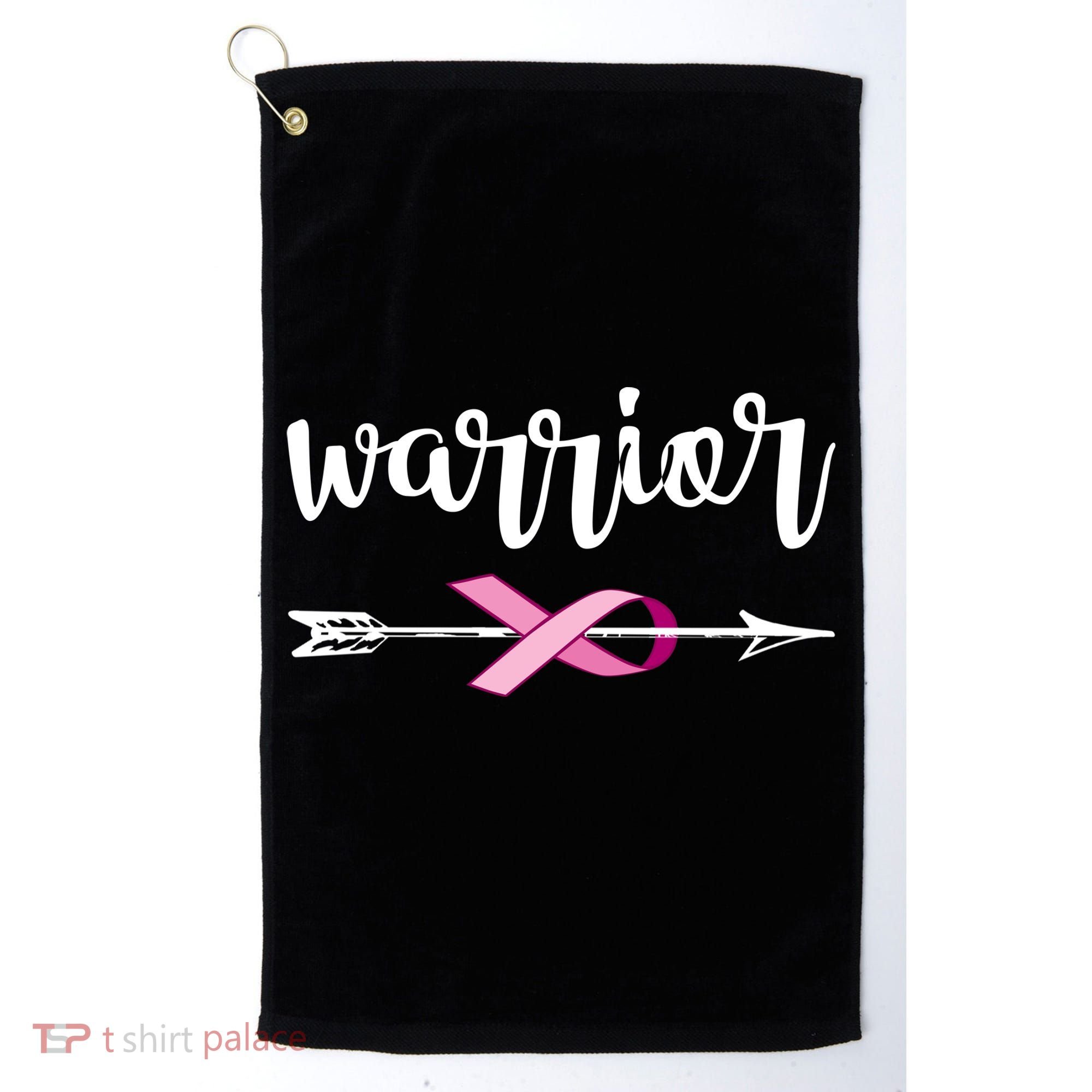 Warrior Ribbon Breast Cancer Awareness Golf Towel