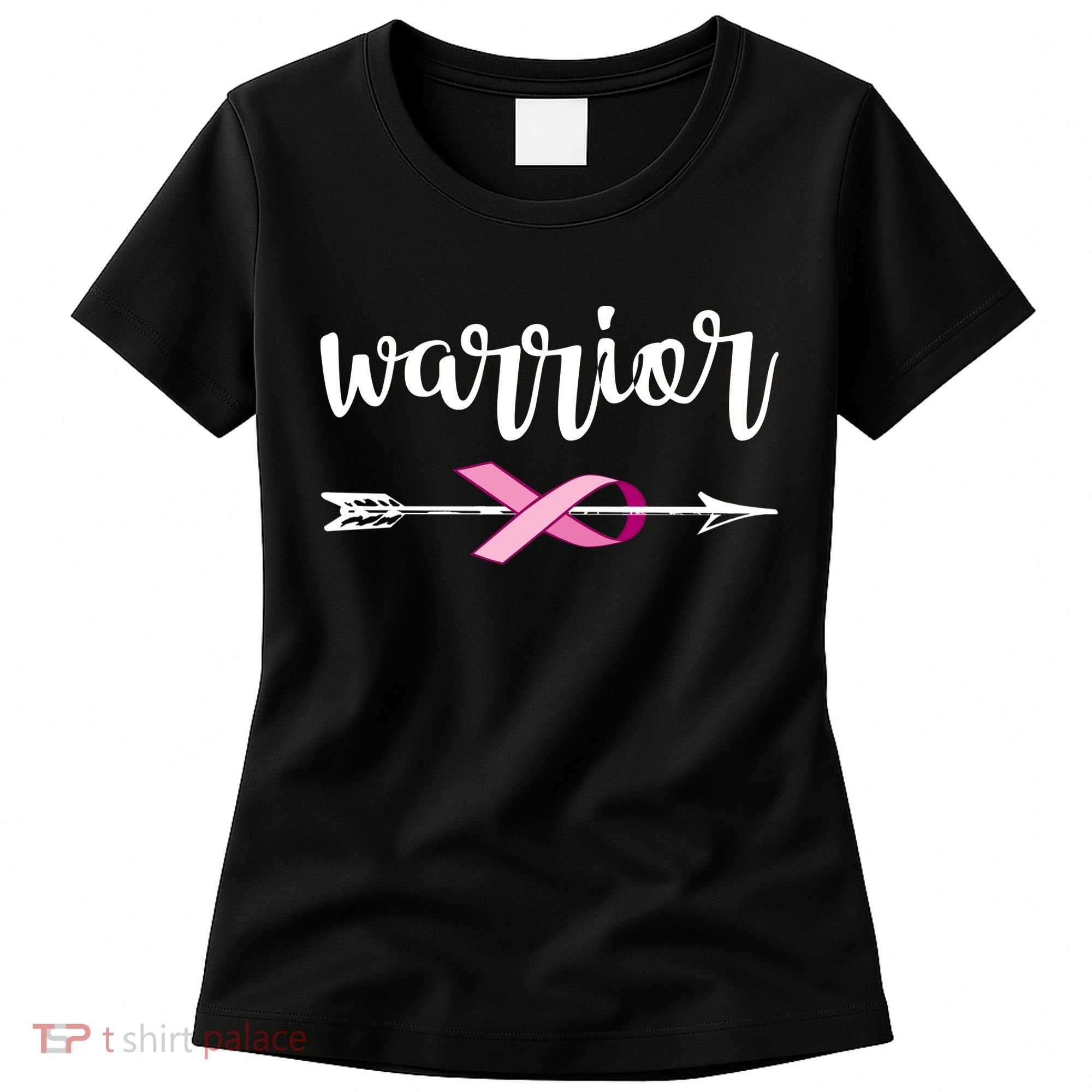 Warrior Ribbon Breast Cancer Awareness Women's T-Shirt