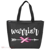 Warrior Ribbon Breast Cancer Awareness Tote Bag thumb 0