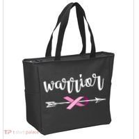 Warrior Ribbon Breast Cancer Awareness Tote Bag thumb 2