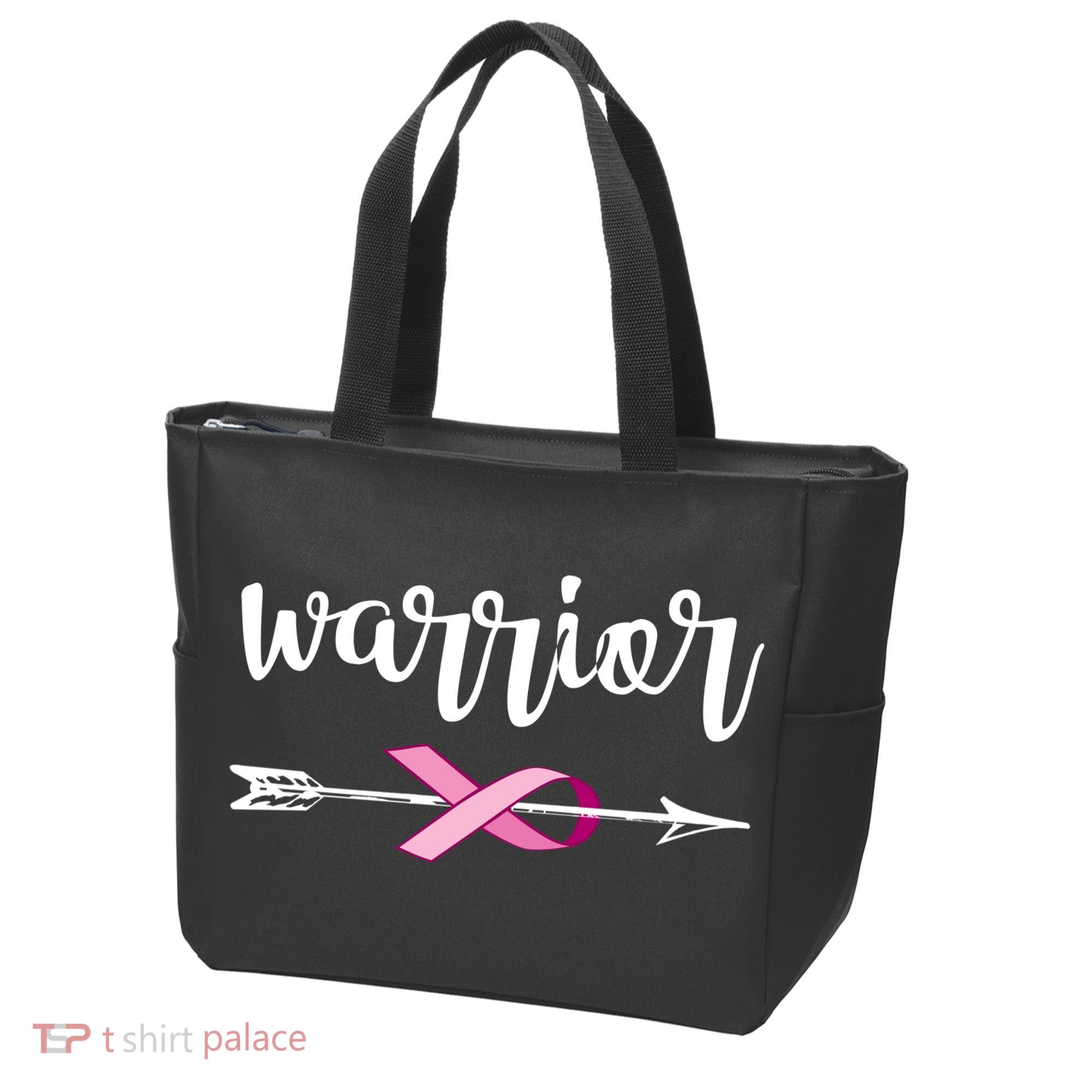 Warrior Ribbon Breast Cancer Awareness Tote Bag