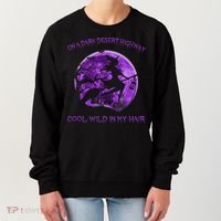 Witch Riding Brooms On A Dark Desert Highways Halloween Women's Sweatshirt thumb 0