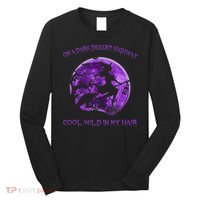Witch Riding Brooms On A Dark Desert Highways Halloween Long Sleeve Shirt thumb 0