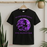 Witch Riding Brooms On A Dark Desert Highways Halloween T-Shirt thumb 2