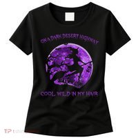 Witch Riding Brooms On A Dark Desert Highways Halloween Women's T-Shirt thumb 0