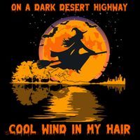 Witch Riding Brooms On A Dark Desert Highways Halloween Hoodie thumb 7