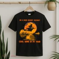 Witch Riding Brooms On A Dark Desert Highways Halloween T-Shirt thumb 2