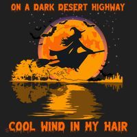 Witch Riding Brooms On A Dark Desert Highways Halloween Tumbler thumb 3