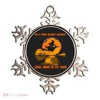 Witch Riding Brooms On A Dark Desert Highways Halloween Ornament thumb 0