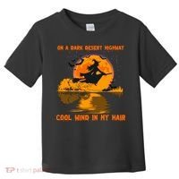 Witch Riding Brooms On A Dark Desert Highways Halloween Toddler T-Shirt thumb 0