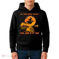 Witch Riding Brooms On A Dark Desert Highways Halloween Kids Hoodie thumb 4