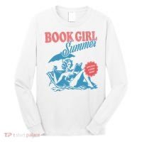 Women Retro Book Girl Summer Bookish Vacation Funny Reader Long Sleeve Shirt thumb 0