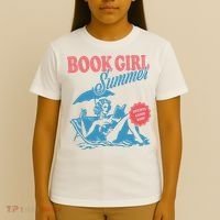 Women Retro Book Girl Summer Bookish Vacation Funny Reader T-Shirt thumb 4