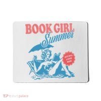 Women Retro Book Girl Summer Bookish Vacation Funny Reader Mousepad thumb 0