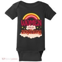 Women's Rights Can Do Anything Feminist Baby Bodysuit thumb 0