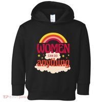 Women's Rights Can Do Anything Feminist Toddler Hoodie thumb 0