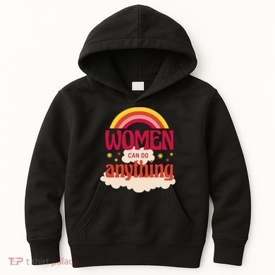 Women's Rights Can Do Anything Feminist Kids Hoodie