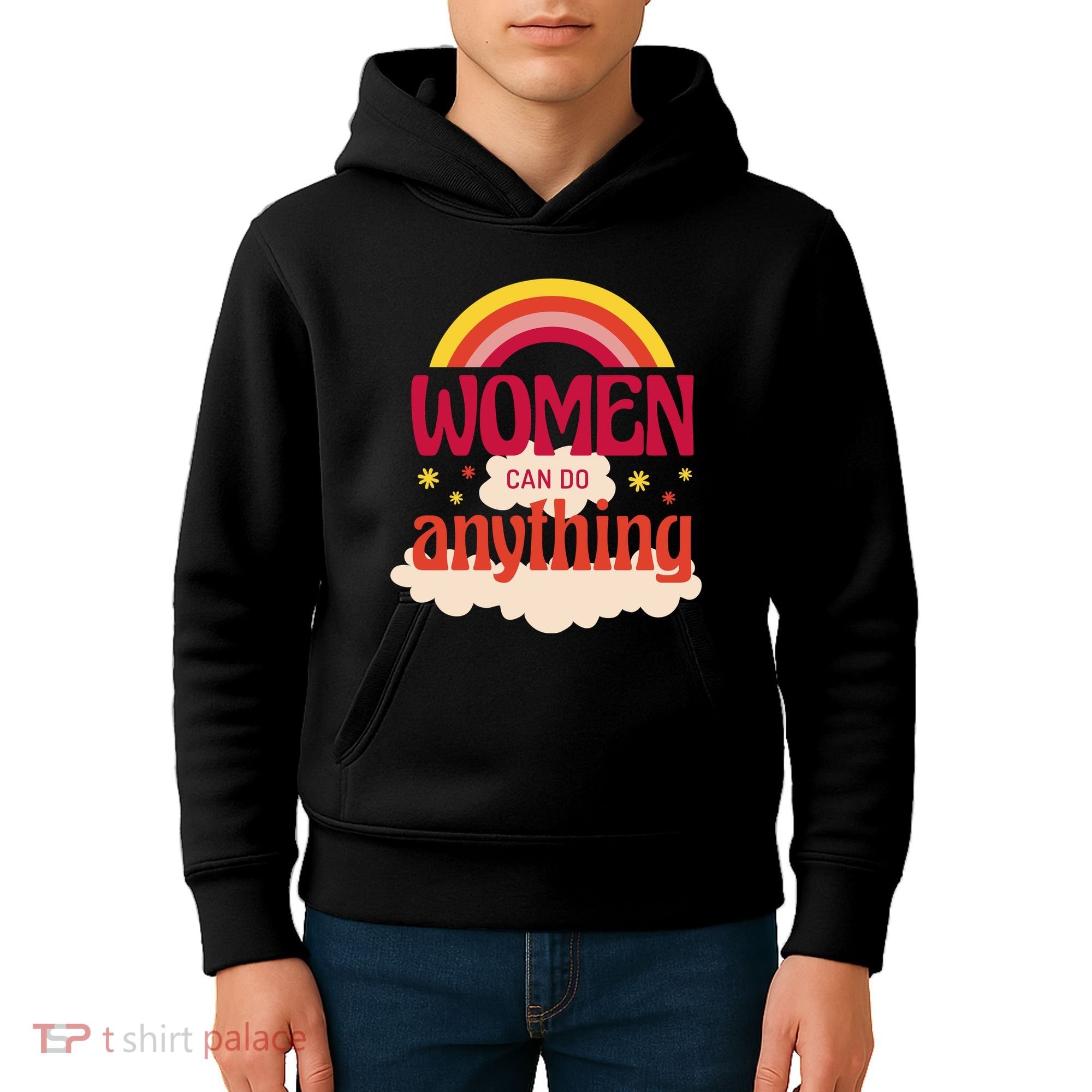 Women's Rights Can Do Anything Feminist Kids Hoodie