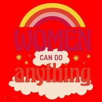 Women's Rights Can Do Anything Feminist Santa Hat thumb 1