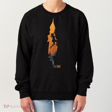 Womens Rock Climbing Aim High Bouldering Mountain Climber Women's Sweatshirt