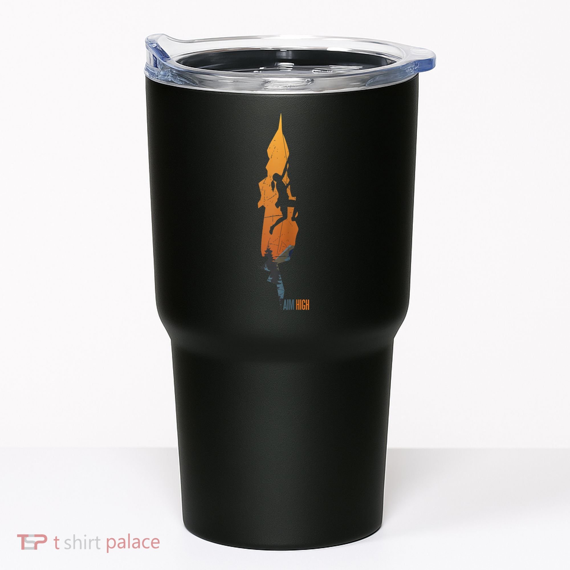 Womens Rock Climbing Aim High Bouldering Mountain Climber Tumbler
