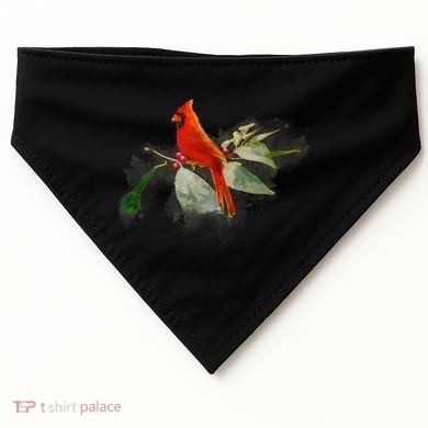 Wild Red Cardinal Bird USA-Made Doggie Bandana